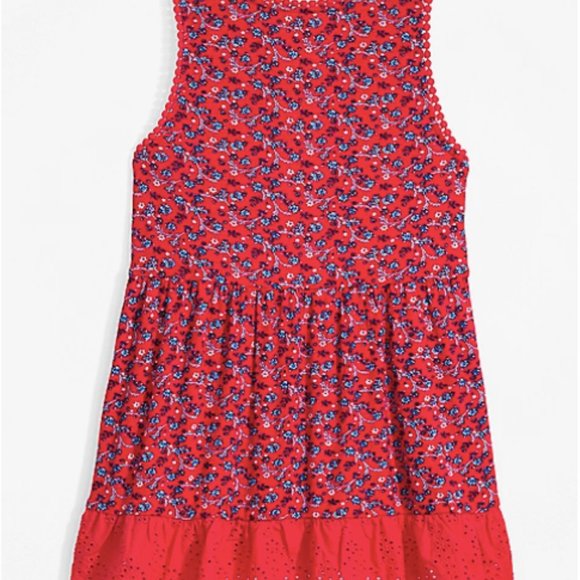 Evsie | LIKE NEW! Girls Floral Eyelet Trim Babydoll Top - Picture 9 of 11